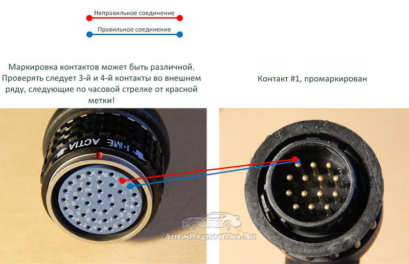 проверка правильности распайки кабеля SDconnect-MB14